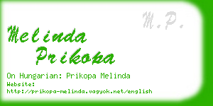 melinda prikopa business card